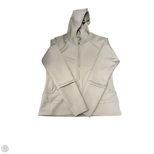 Athletic Jacket By Bcbgmaxazria In Beige, Size: L