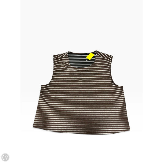 Top Sleeveless By Vici In Brown & White, Size: Xl