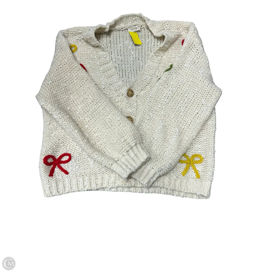 Sweater Cardigan By Cmb In Cream, Size: L