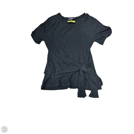 Top Short Sleeve By Lea & Viola In Black, Size: L