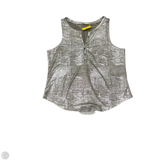 Top Sleeveless By Pilcro In Silver, Size: L