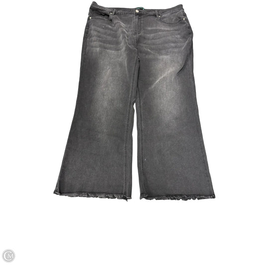 Jeans Cropped By Sterling Kreek In Black Denim, Size: 16