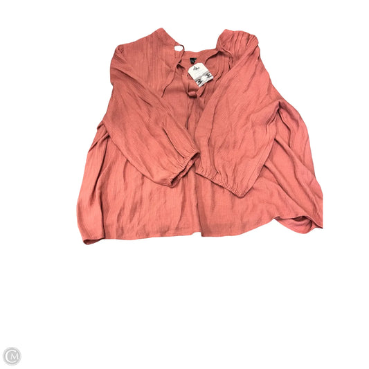Top 3/4 Sleeve By Blu Pepper In Pink, Size: 3x