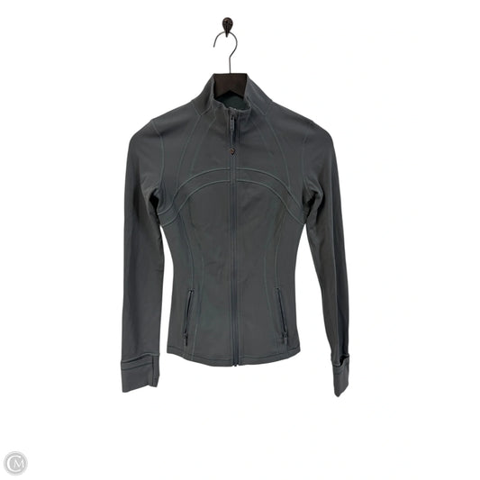 Athletic Jacket By Lululemon In Grey, Size: 4