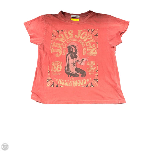 Top Short Sleeve By Daydreamer In Orange, Size: L
