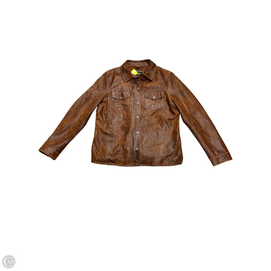 Jacket Leather By Cmb In Brown, Size: Xl