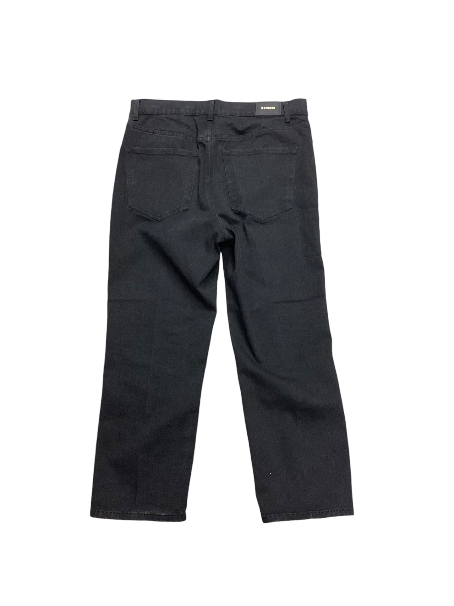 Jeans Straight By Express In Black Denim, Size: 12