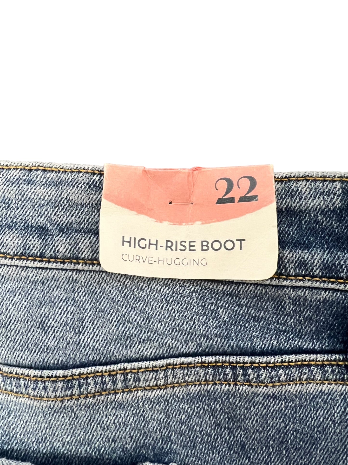 Blue Denim Jeans Boot Cut Cmc, Size 22