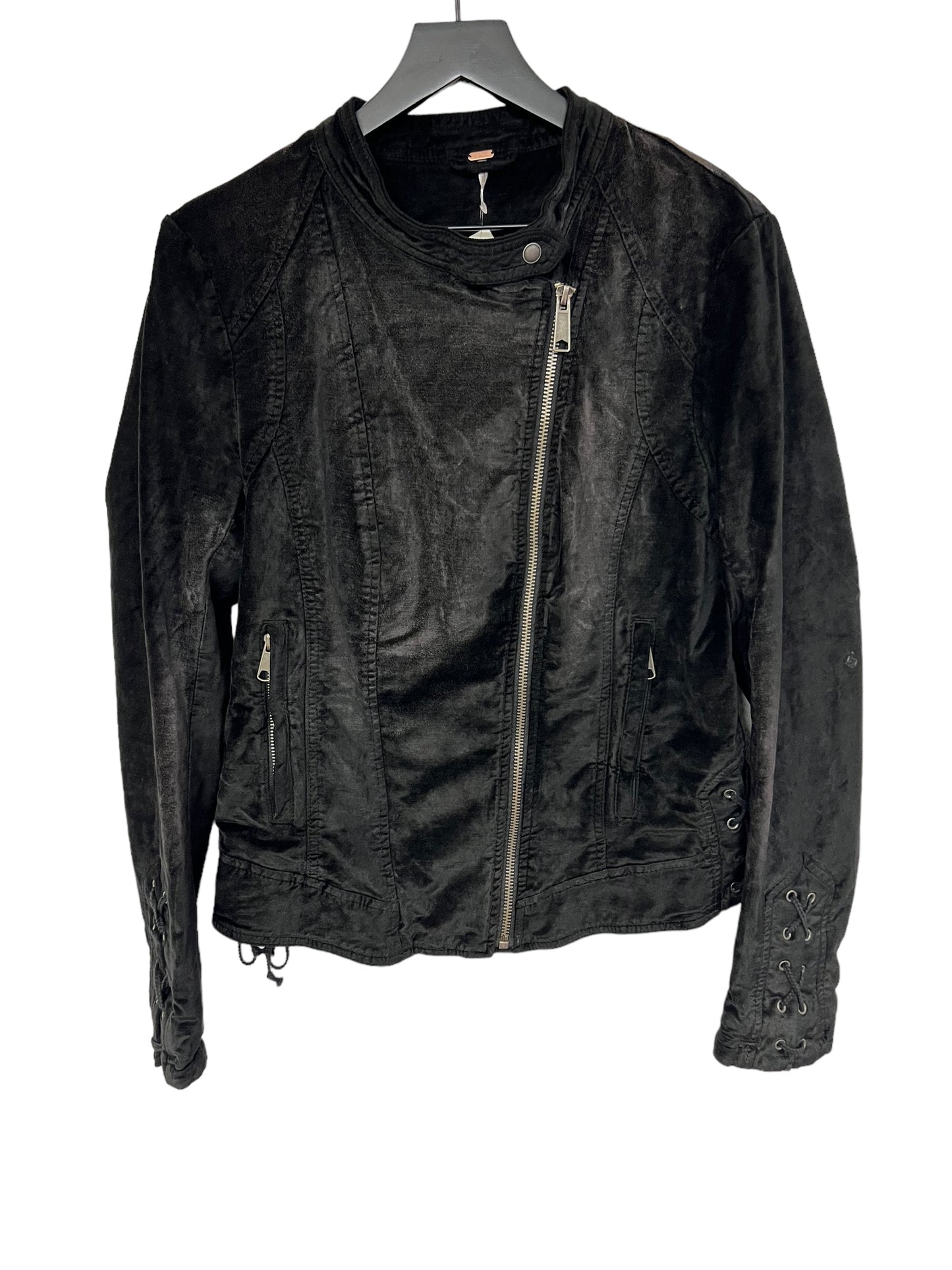 Jacket Moto By Free People In Black, Size: L