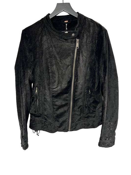 Jacket Moto By Free People In Black, Size: L