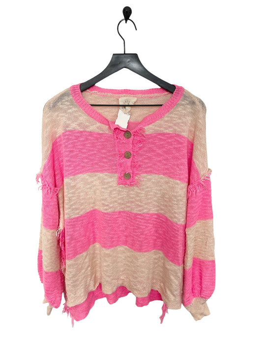 Pink & Tan Sweater Fantastic Fawn, Size S