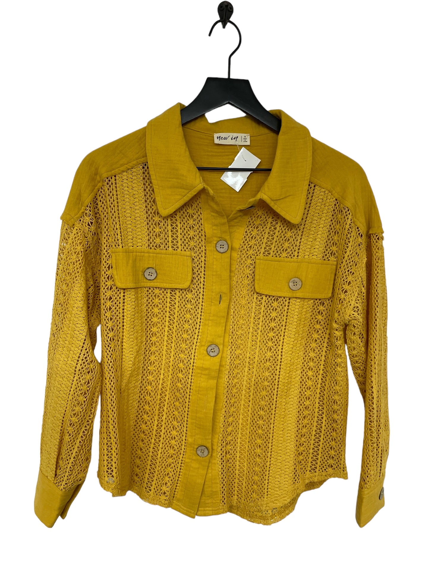 Yellow Blouse Long Sleeve Cmc, Size S