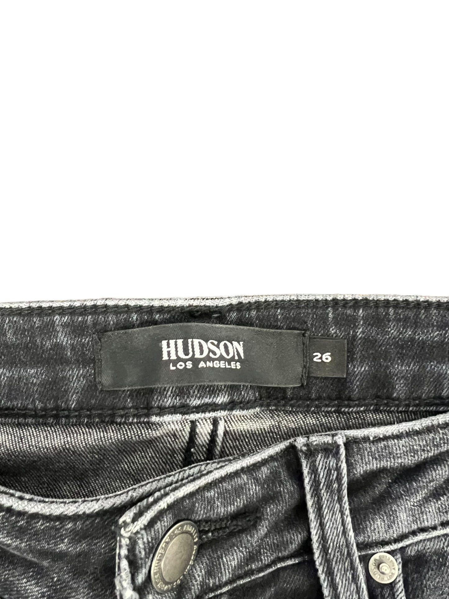 Black Denim Jeans Flared Hudson, Size 2