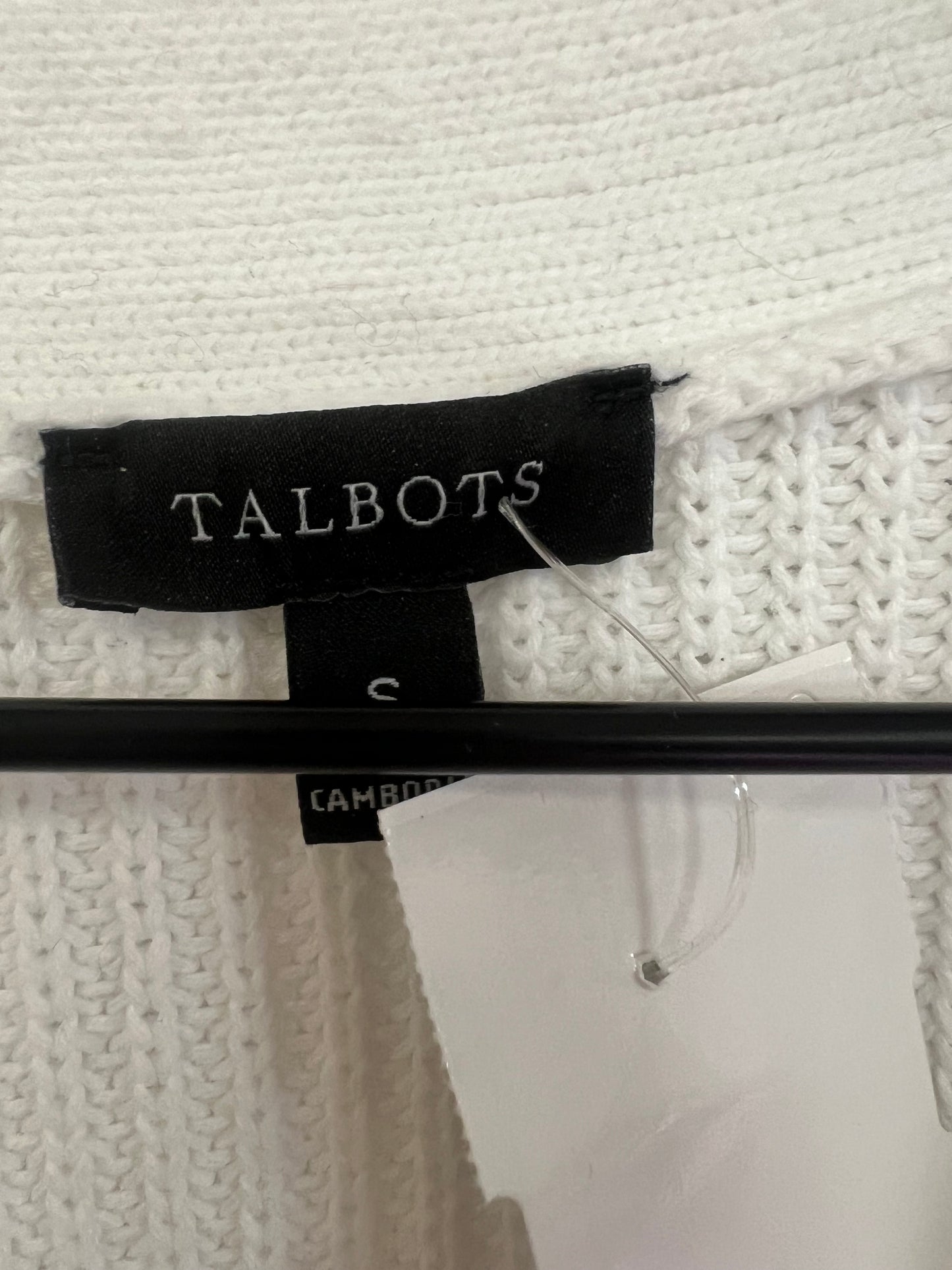 Sweater Cardigan By Talbots In White, Size: S