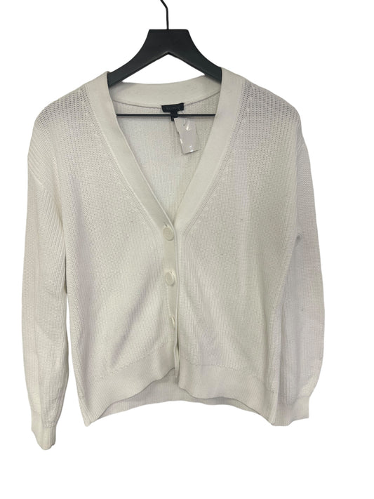 Sweater Cardigan By Talbots In White, Size: S