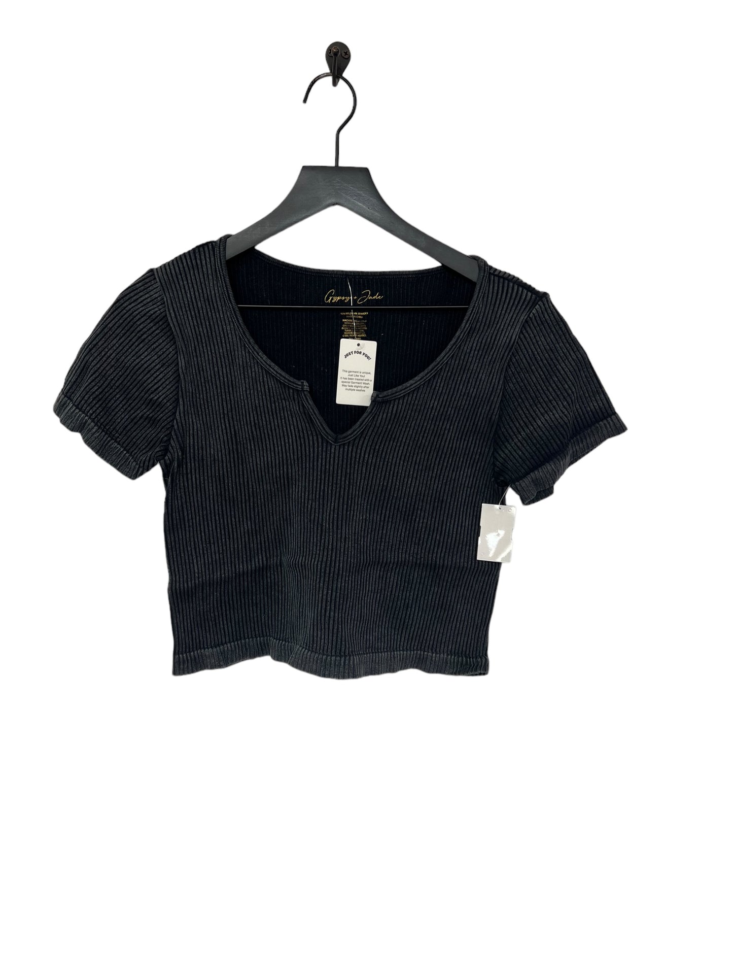 Top Short Sleeve Basic By Clothes Mentor In Grey, Size: L