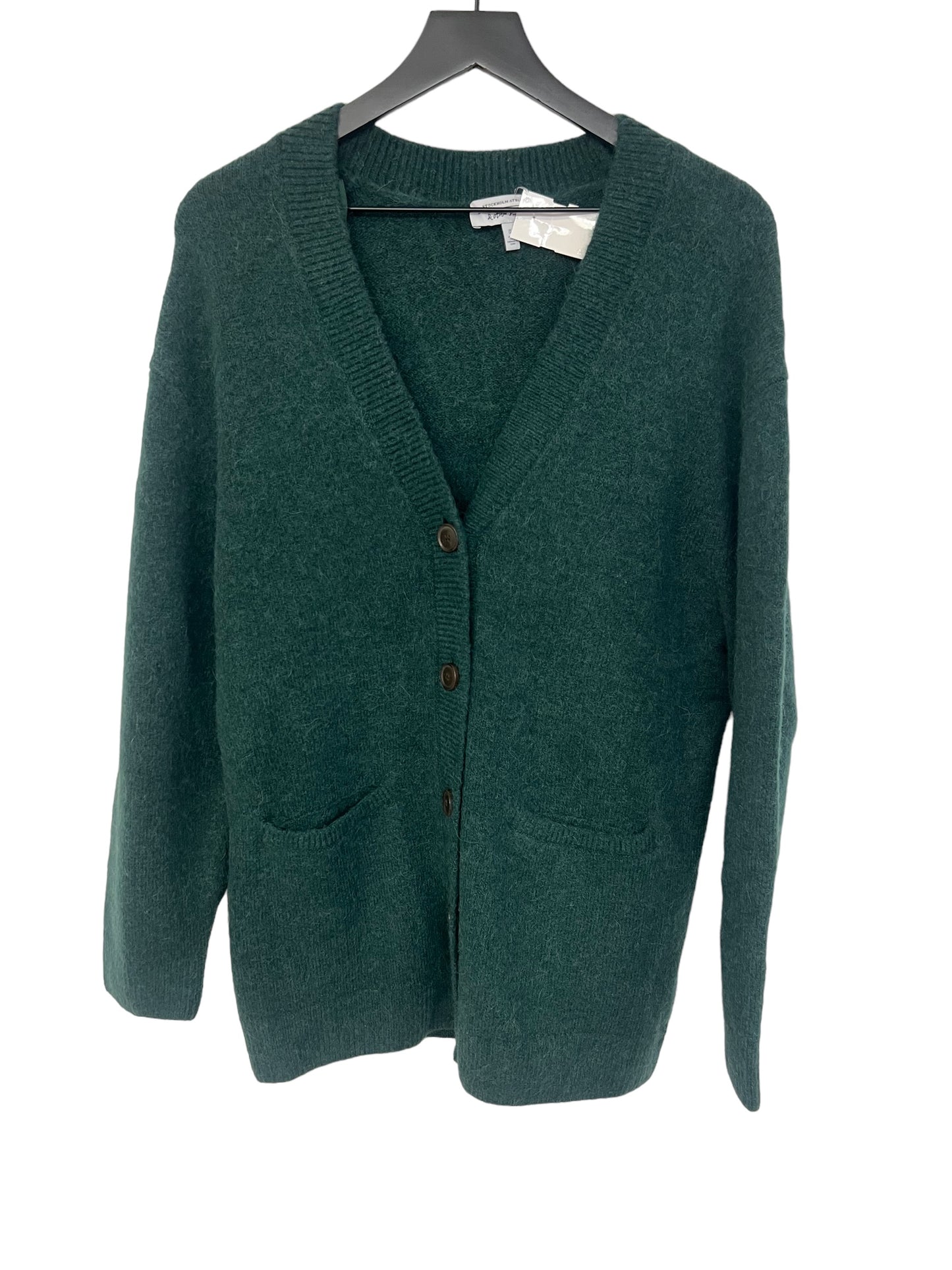 Sweater Cardigan By Clothes Mentor In Green, Size: S