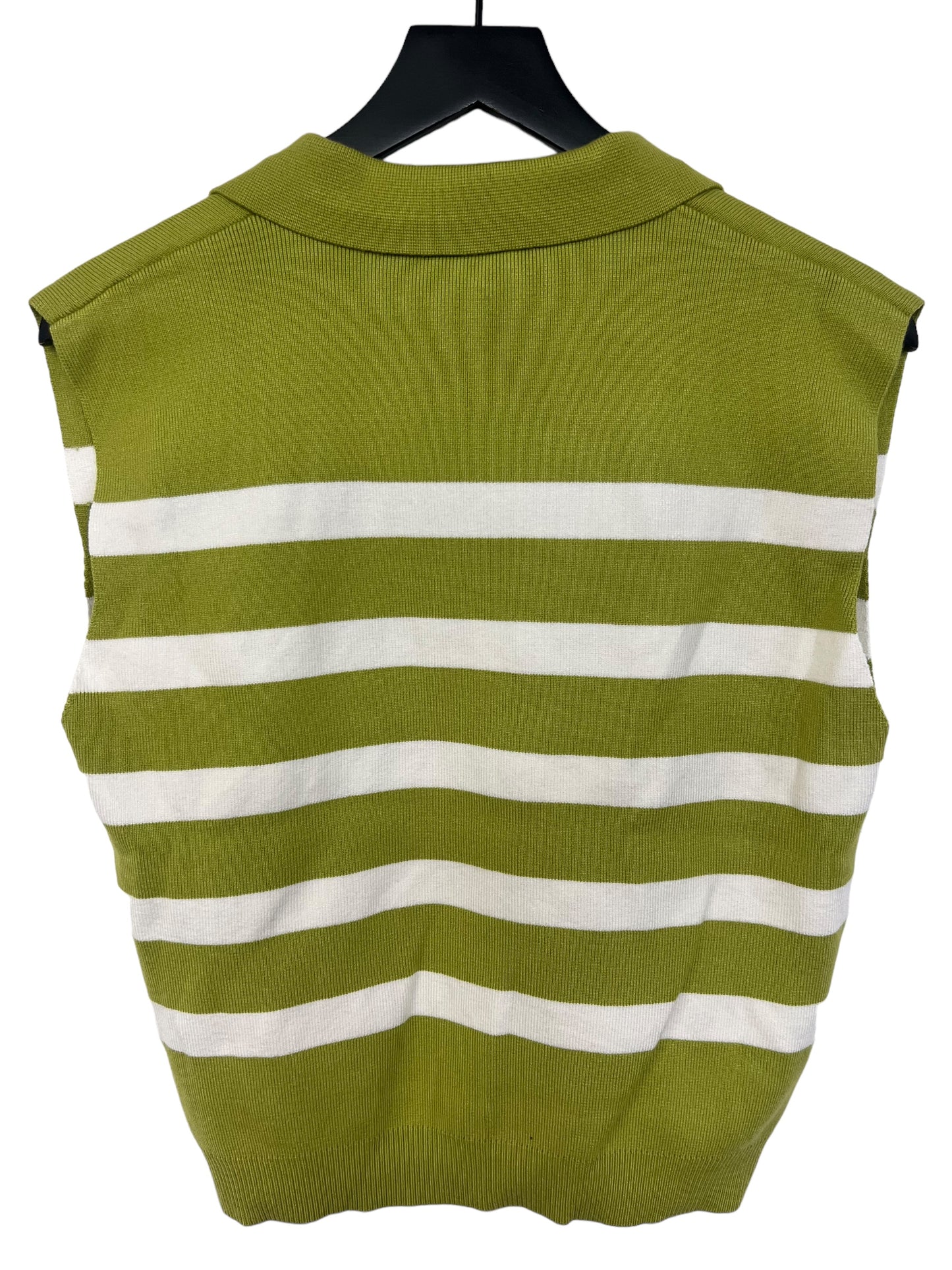 Top Short Sleeve By Ee Some In Green & White, Size: M