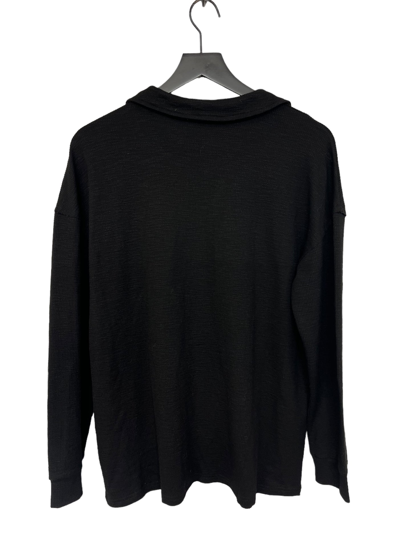 Top Long Sleeve By Cme In Black, Size: L