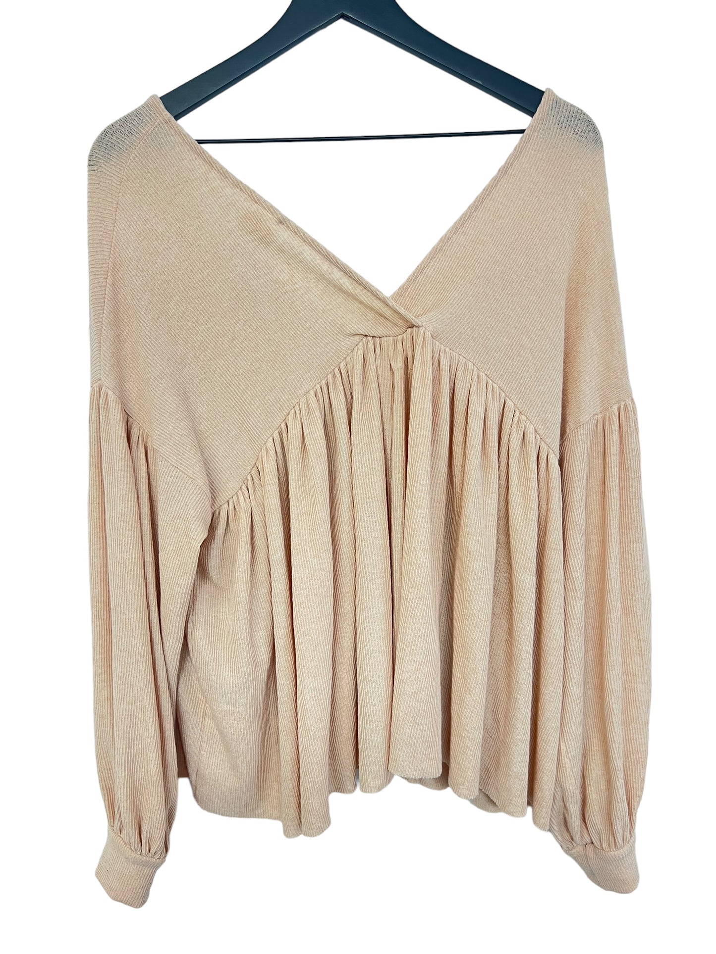 Top Long Sleeve By By Together In Peach, Size: M