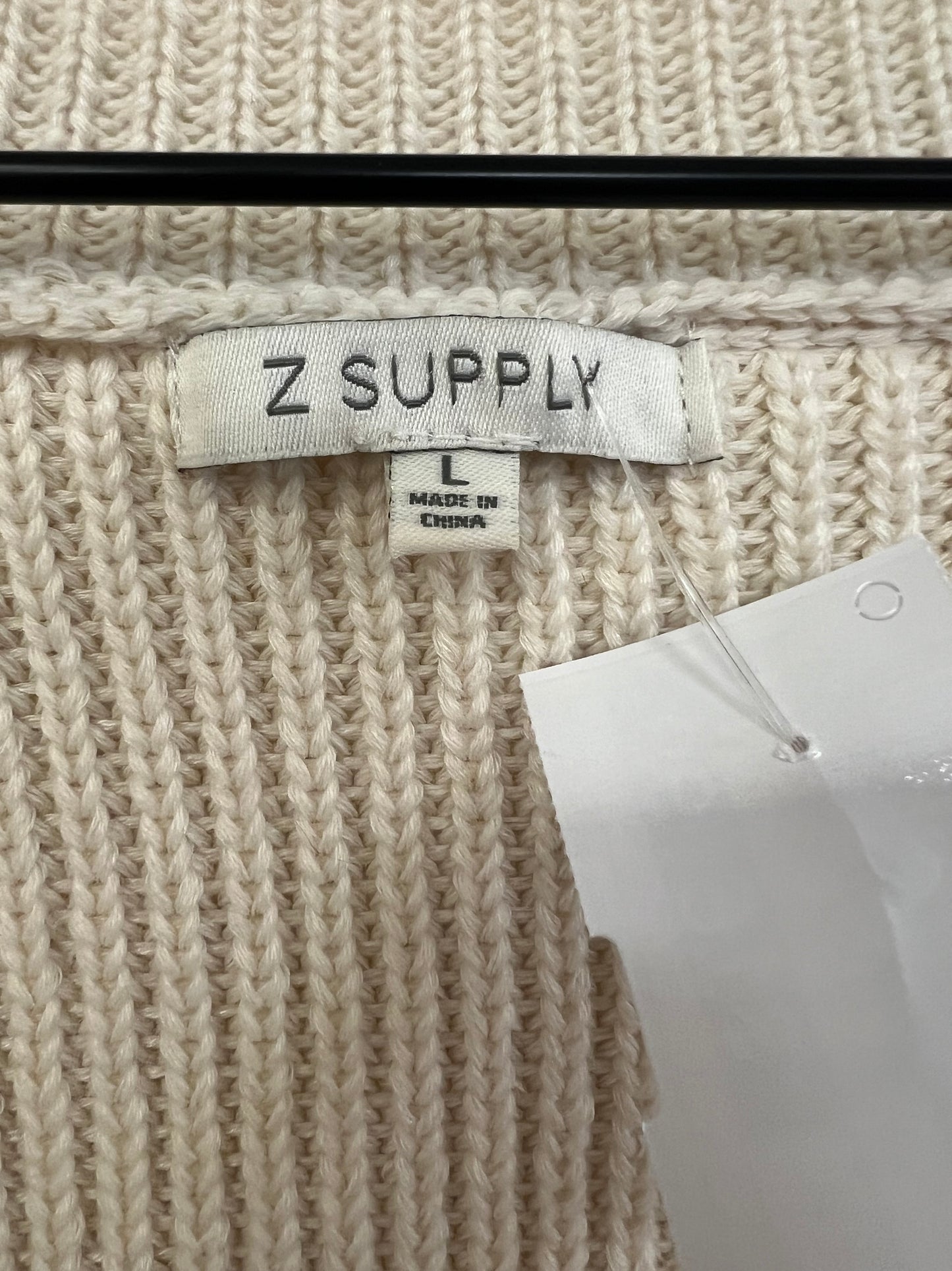 Sweater Cardigan By Z Supply In Cream, Size: L