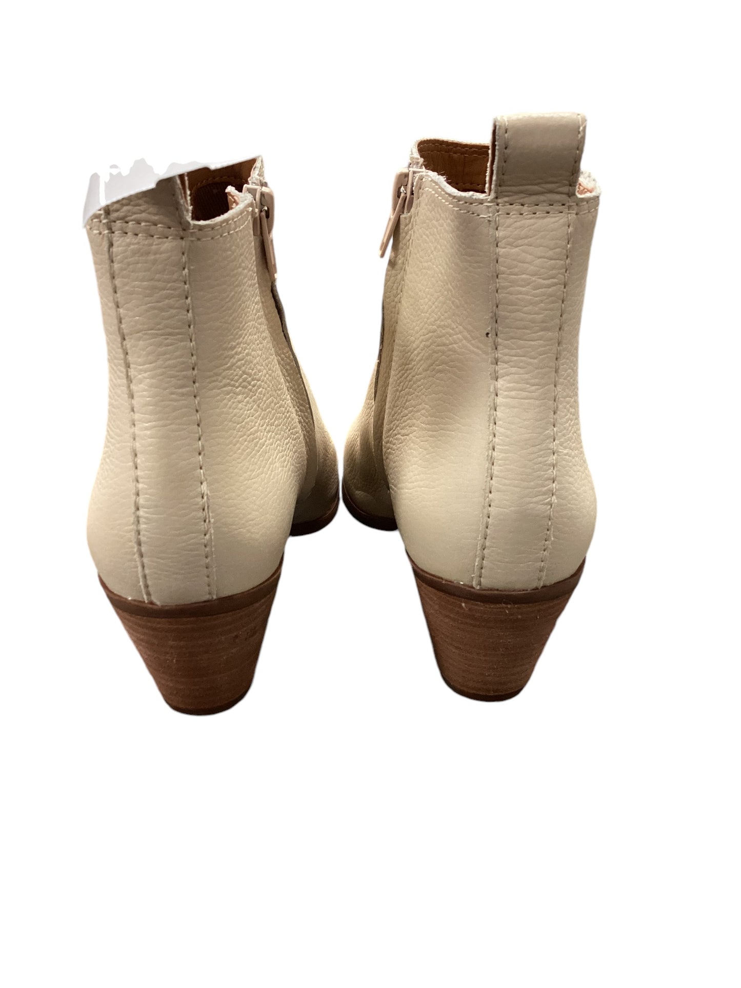 Boots Ankle Heels By Frye And Co In Cream, Size: 7.5