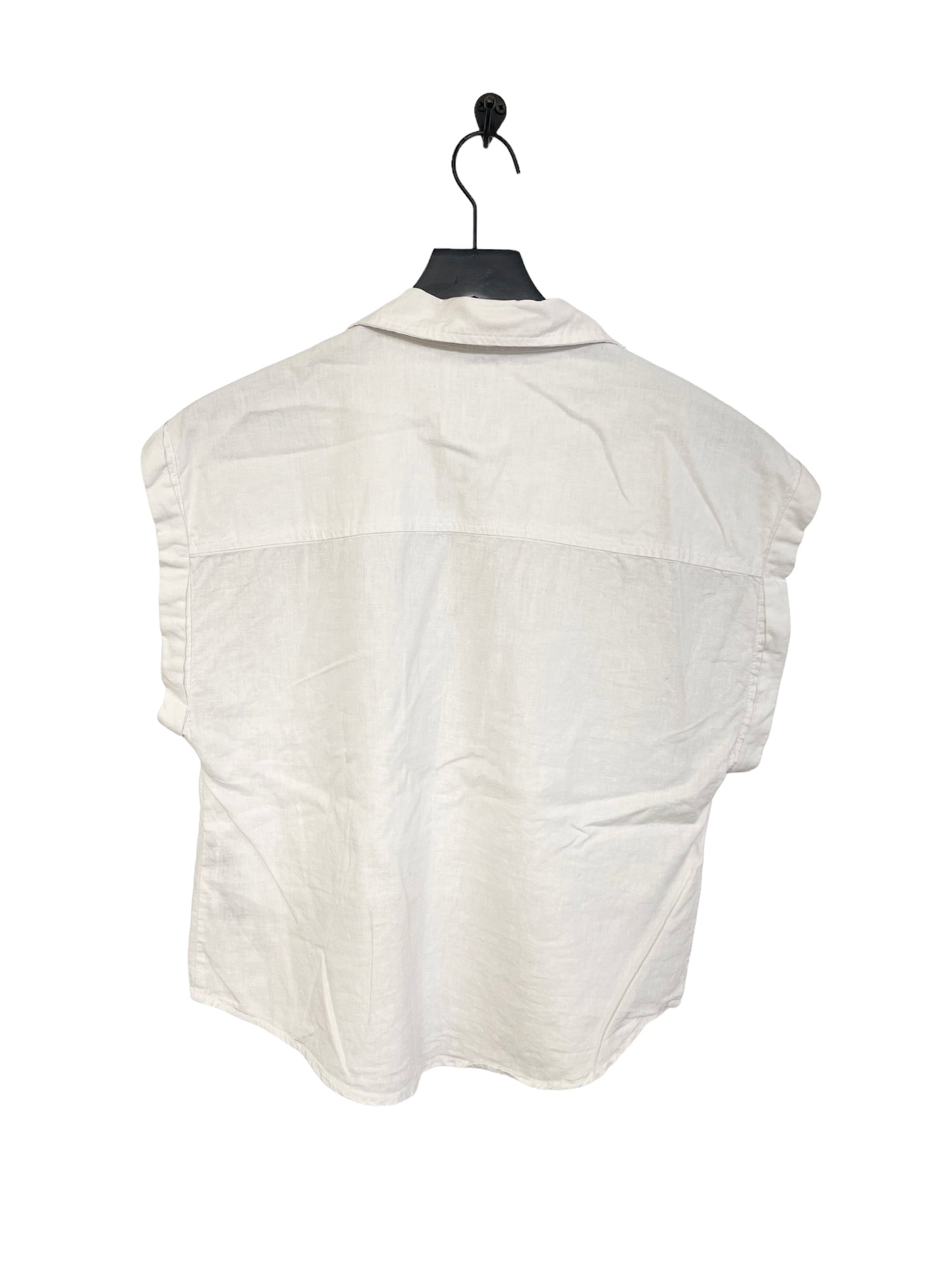 Blouse Short Sleeve By Abercrombie And Fitch In White, Size: S