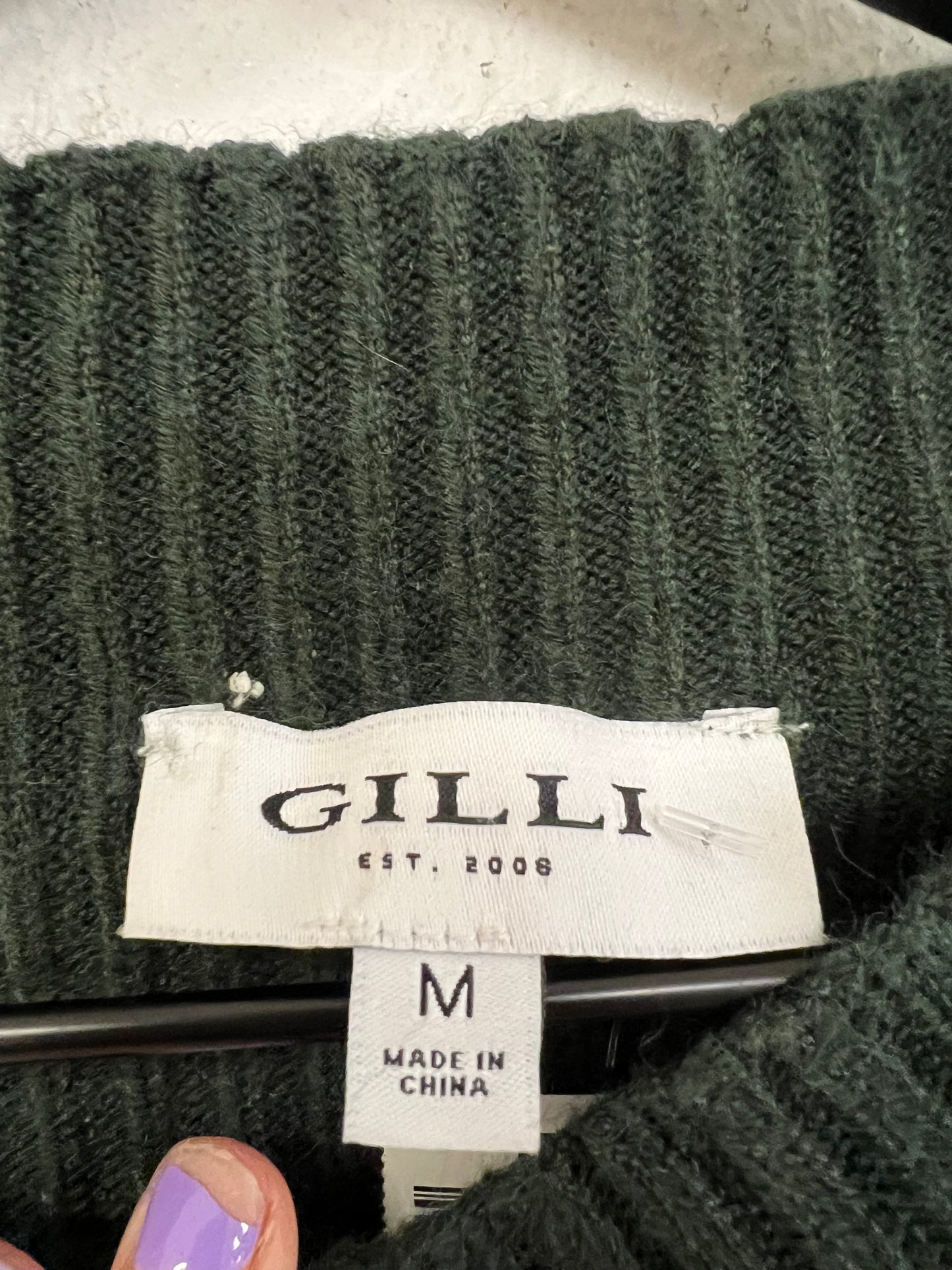 Sweater By Gilli In Cream & Green, Size: M