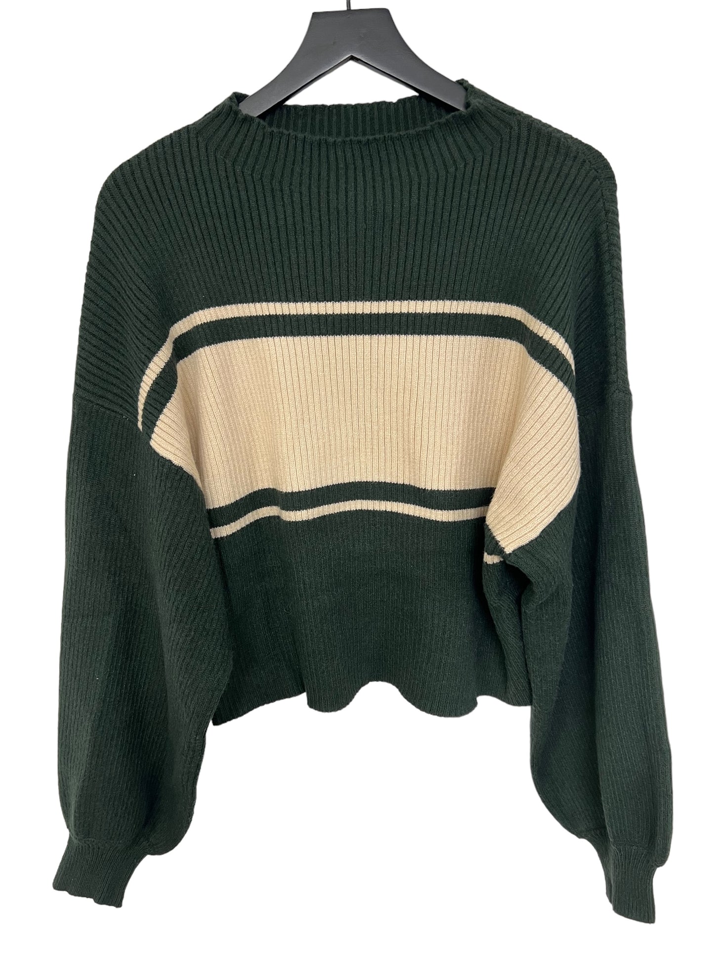 Sweater By Gilli In Cream & Green, Size: M