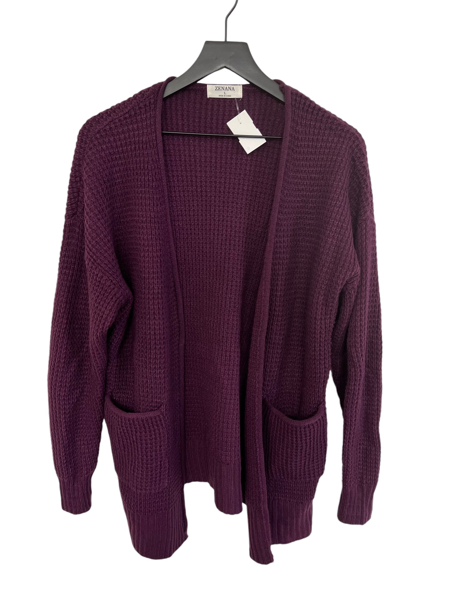 Sweater By Zenana Outfitters In Purple, Size: L