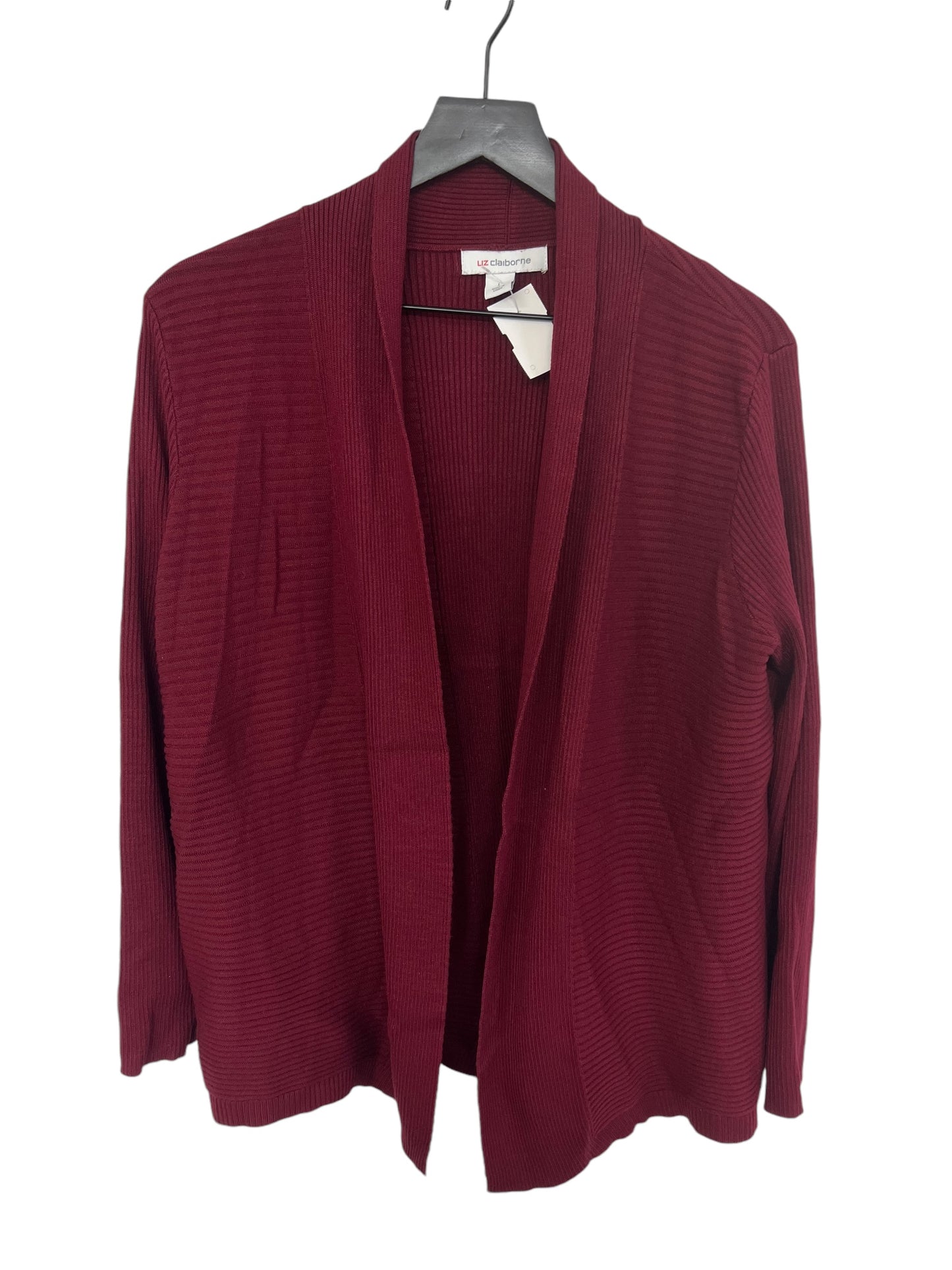 Cardigan By Liz Claiborne In Red, Size: L