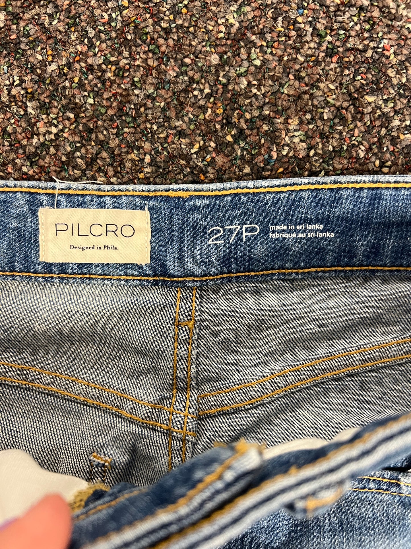 Jeans Wide Leg By Pilcro In Blue Denim, Size: 4petite