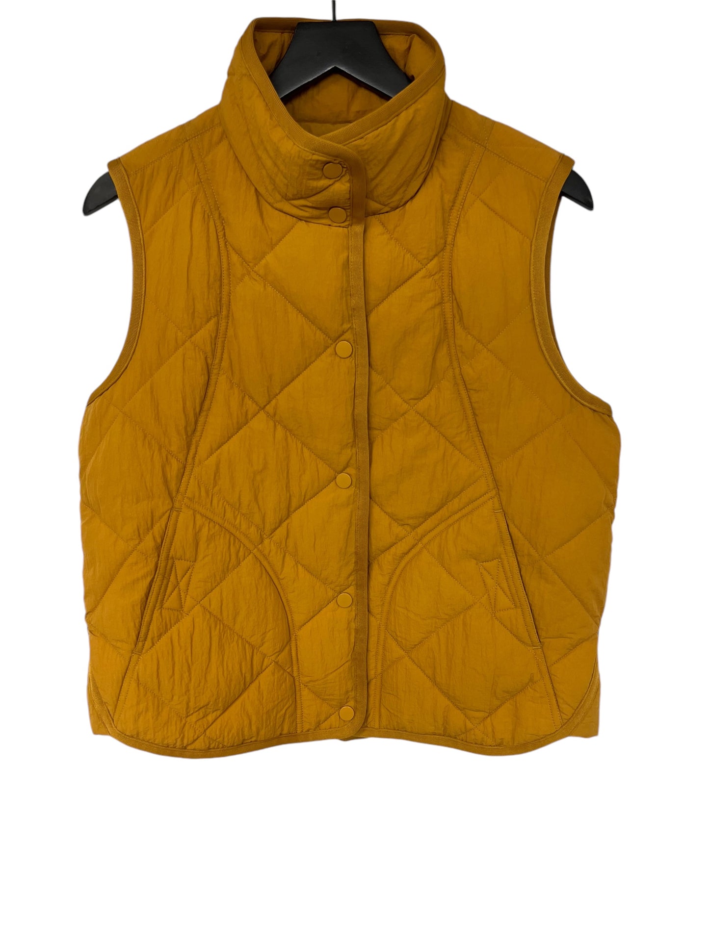 Vest Puffer & Quilted By Tribal In Yellow, Size: S