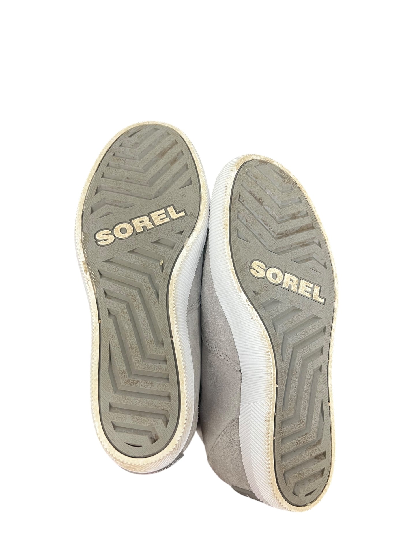 Shoes Heels Wedge By Sorel In Grey, Size: 7