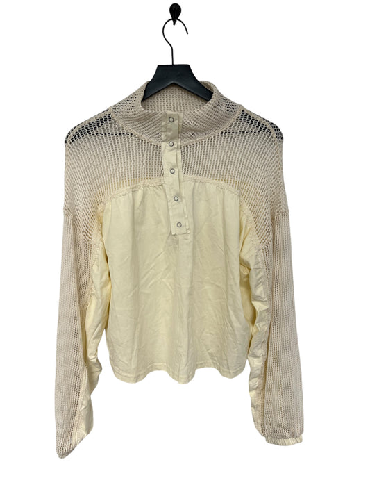 Top Long Sleeve By Cmc In Cream, Size: S