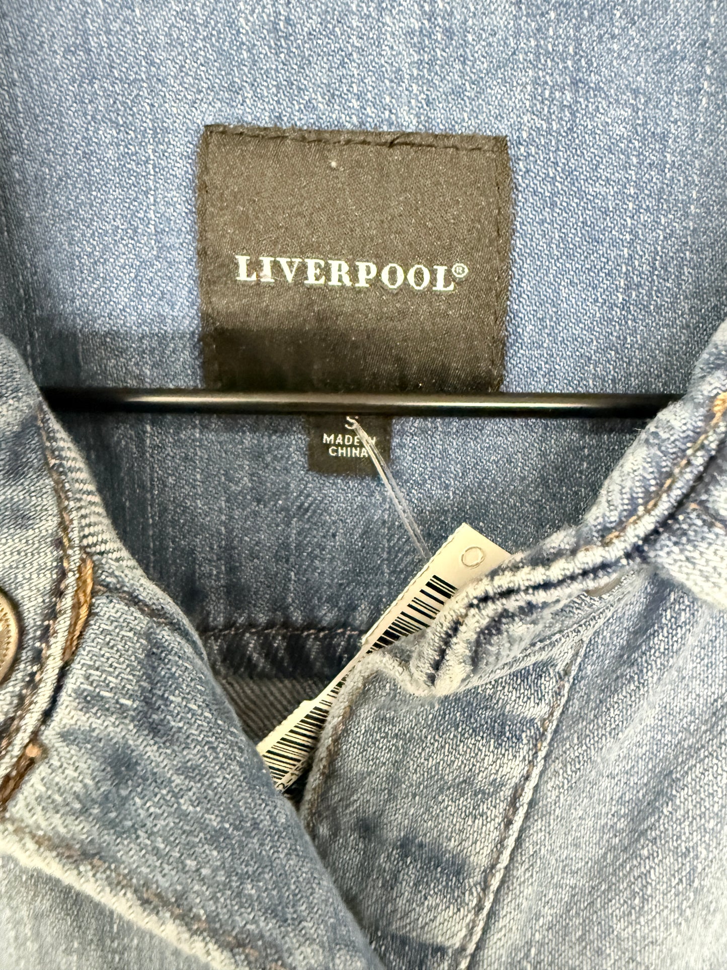 Jacket Denim By Liverpool In Blue Denim, Size: S