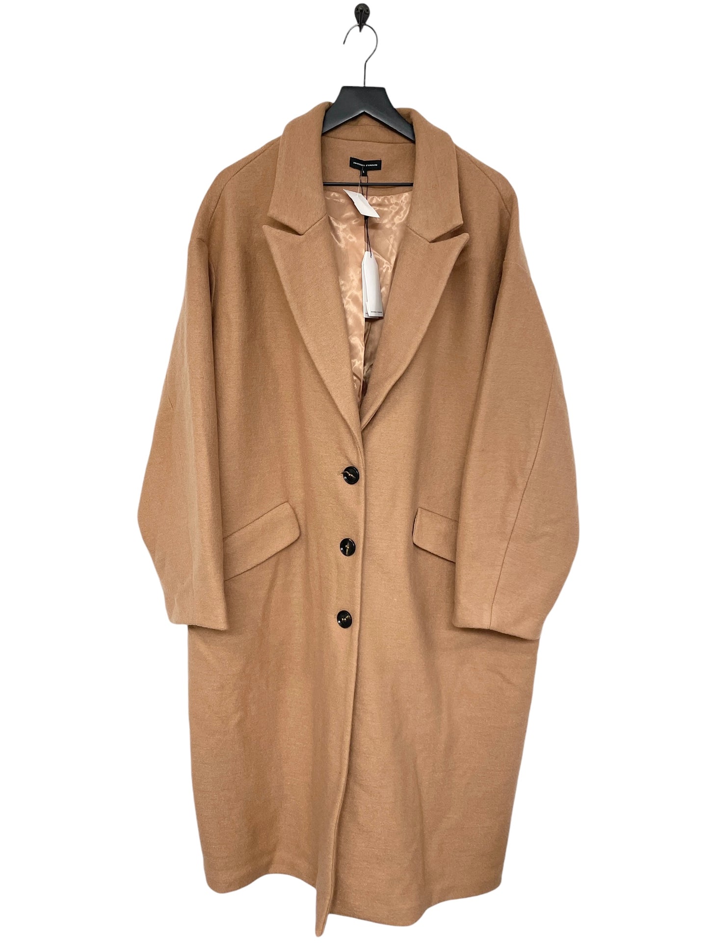 Coat Wool By Cmb In Beige, Size: L