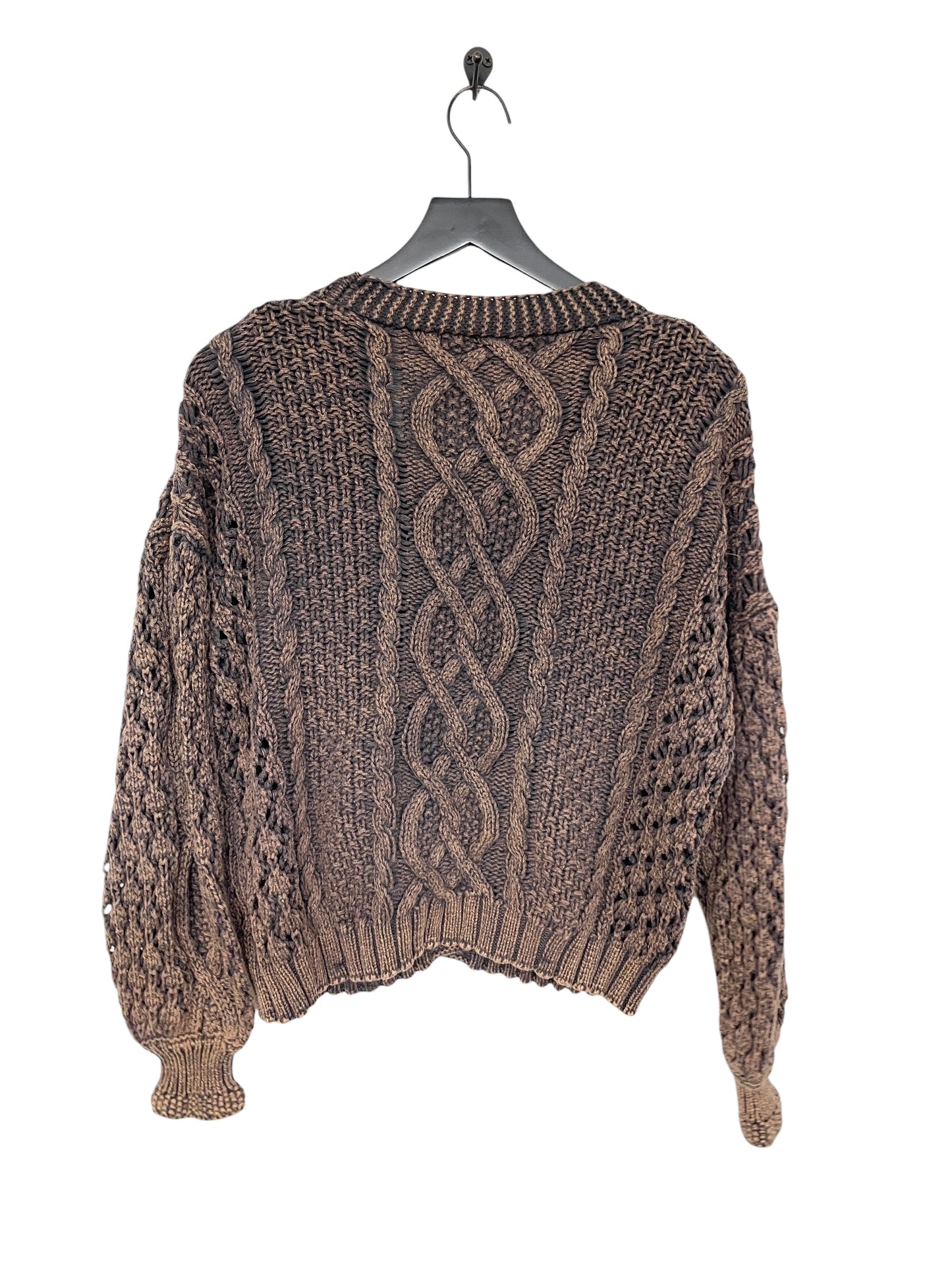 Sweater Cardigan By Cmc In Brown, Size: L