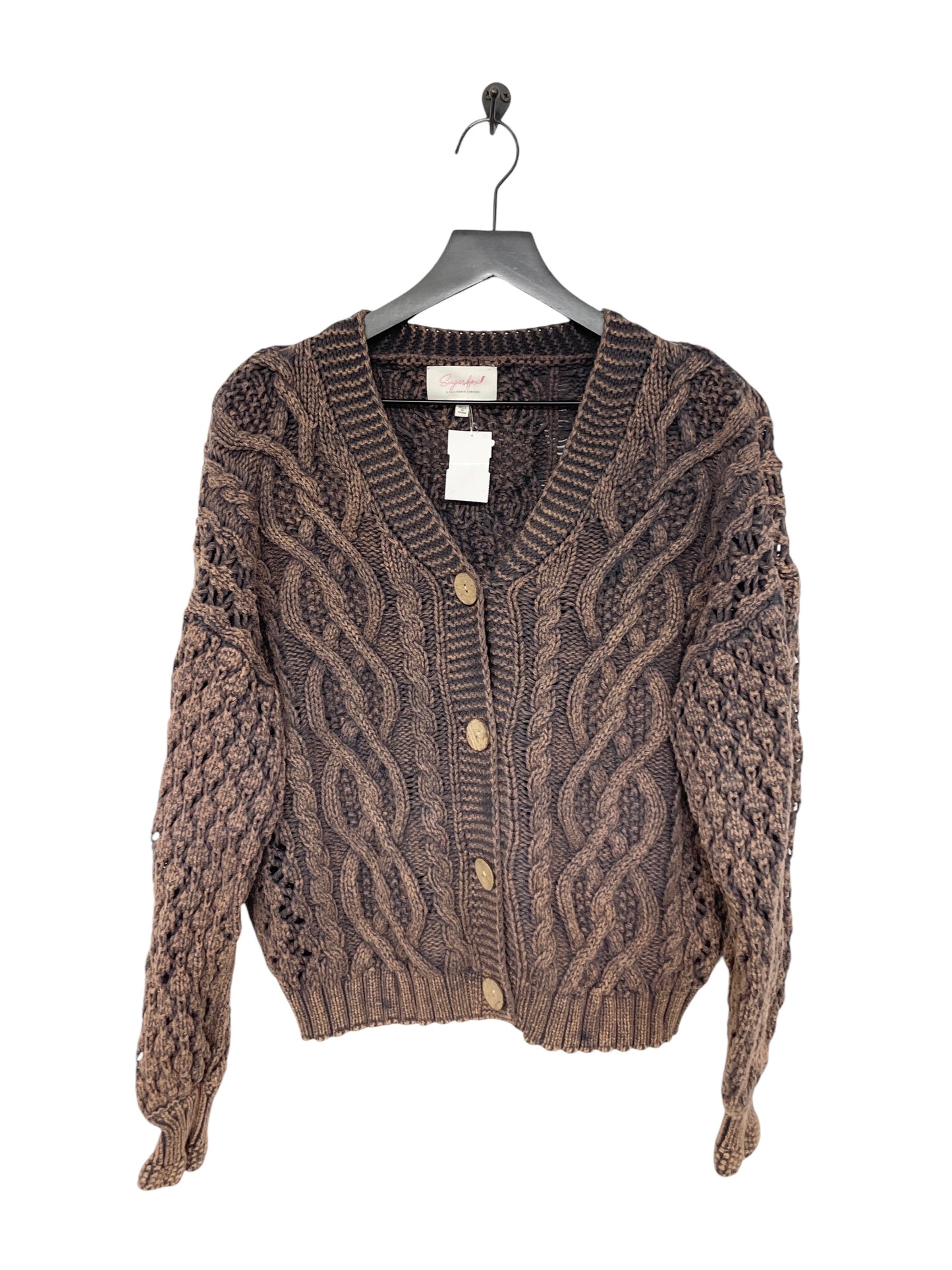 Sweater Cardigan By Cmc In Brown, Size: L