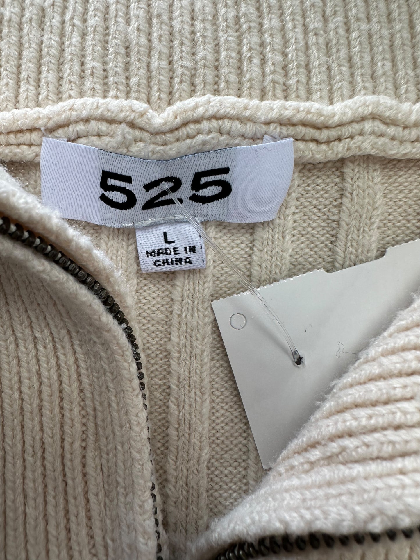 Sweater By 525 In Cream, Size: L