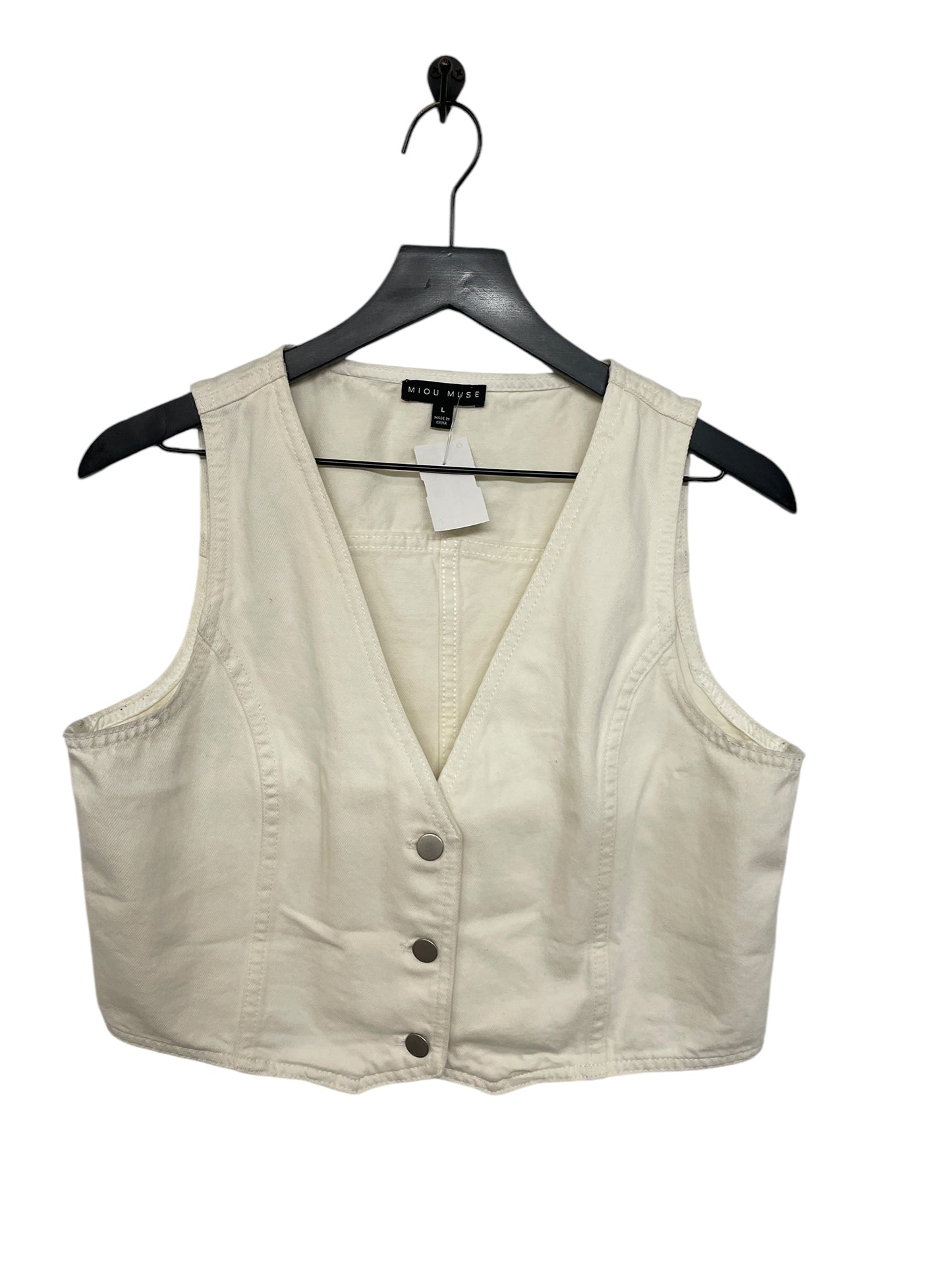 Top Sleeveless By Cmc In Cream, Size: L