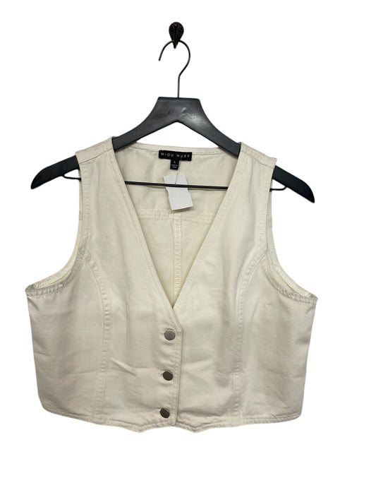 Top Sleeveless By Cmc In Cream, Size: L