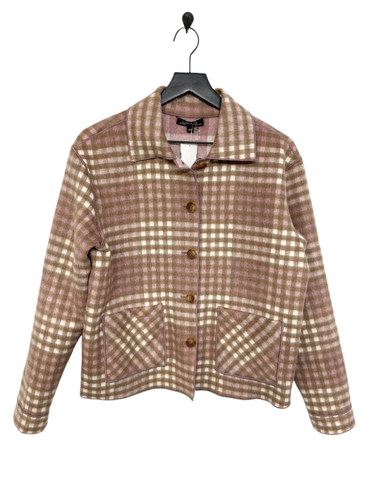 Jacket Shirt By Charlie B In Brown & Pink, Size: S