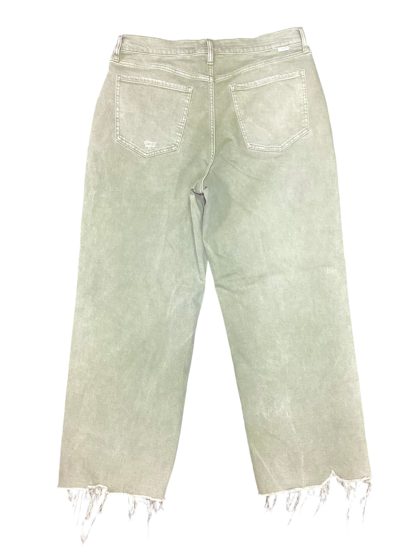 Jeans Wide Leg By Daze In Green Denim, Size: 12