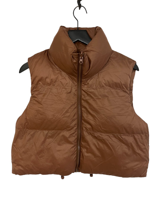 Vest Puffer & Quilted By Clothes Mentor In Brown, Size: M