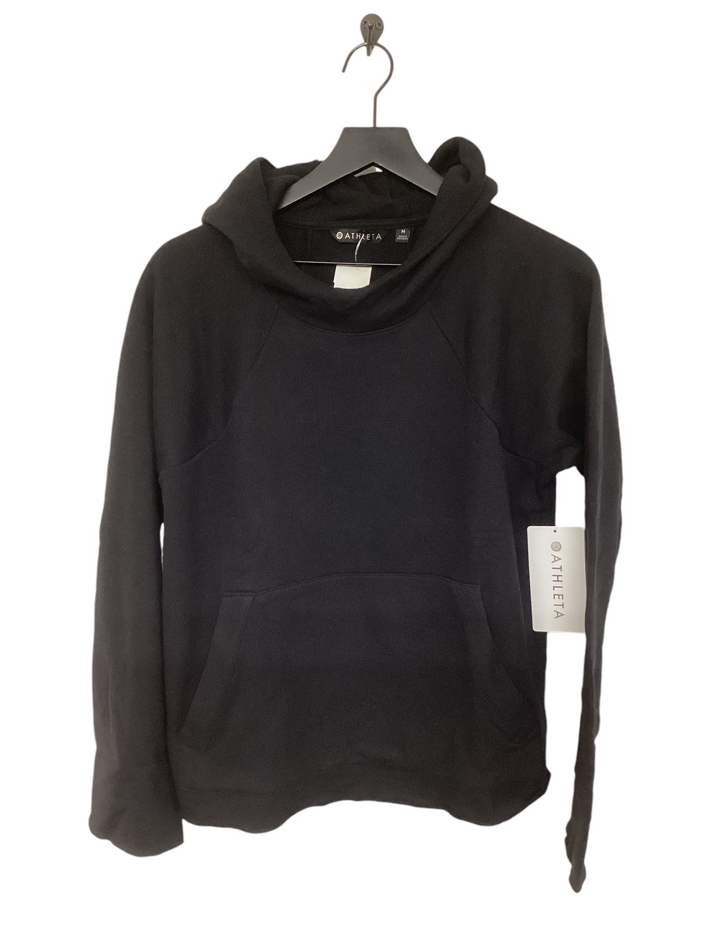 Sweatshirt Hoodie By Athleta In Black, Size: M