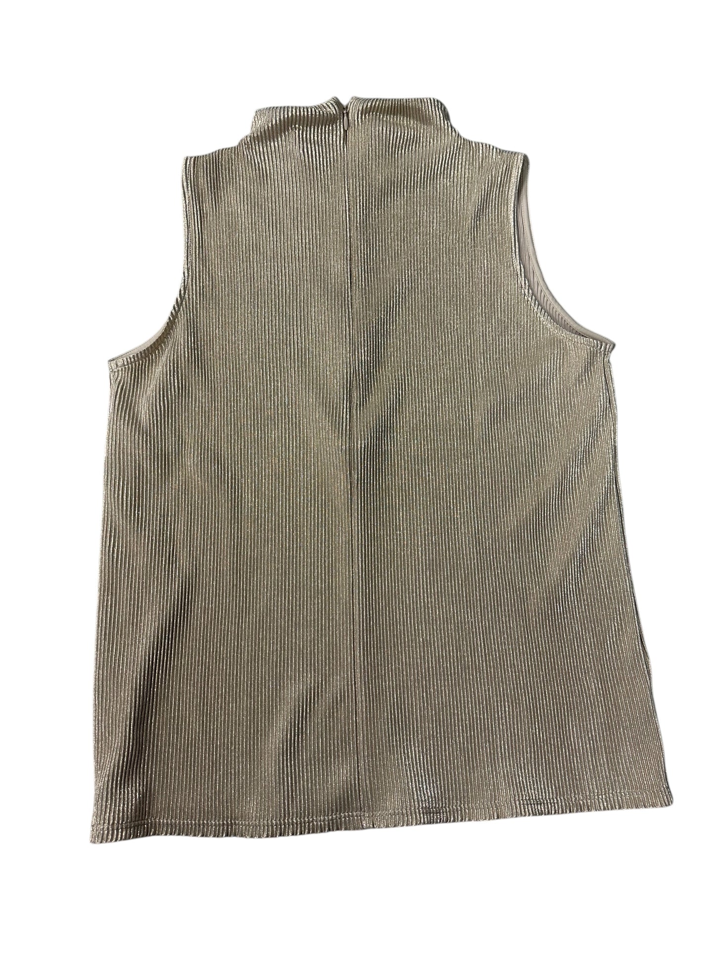 Top Sleeveless By Ann Taylor In Gold, Size: M