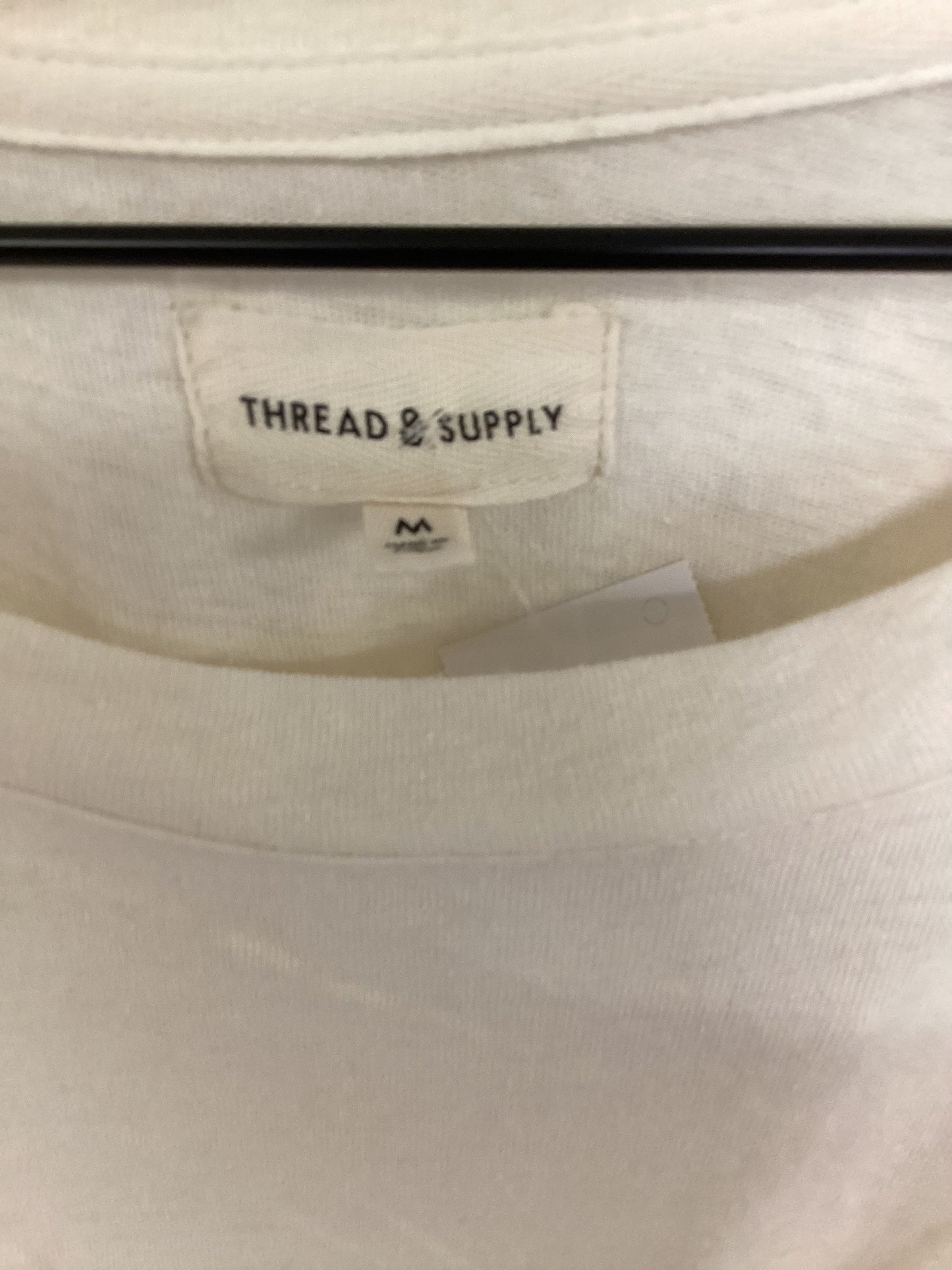 Top Short Sleeve By Thread And Supply In Ivory, Size: M