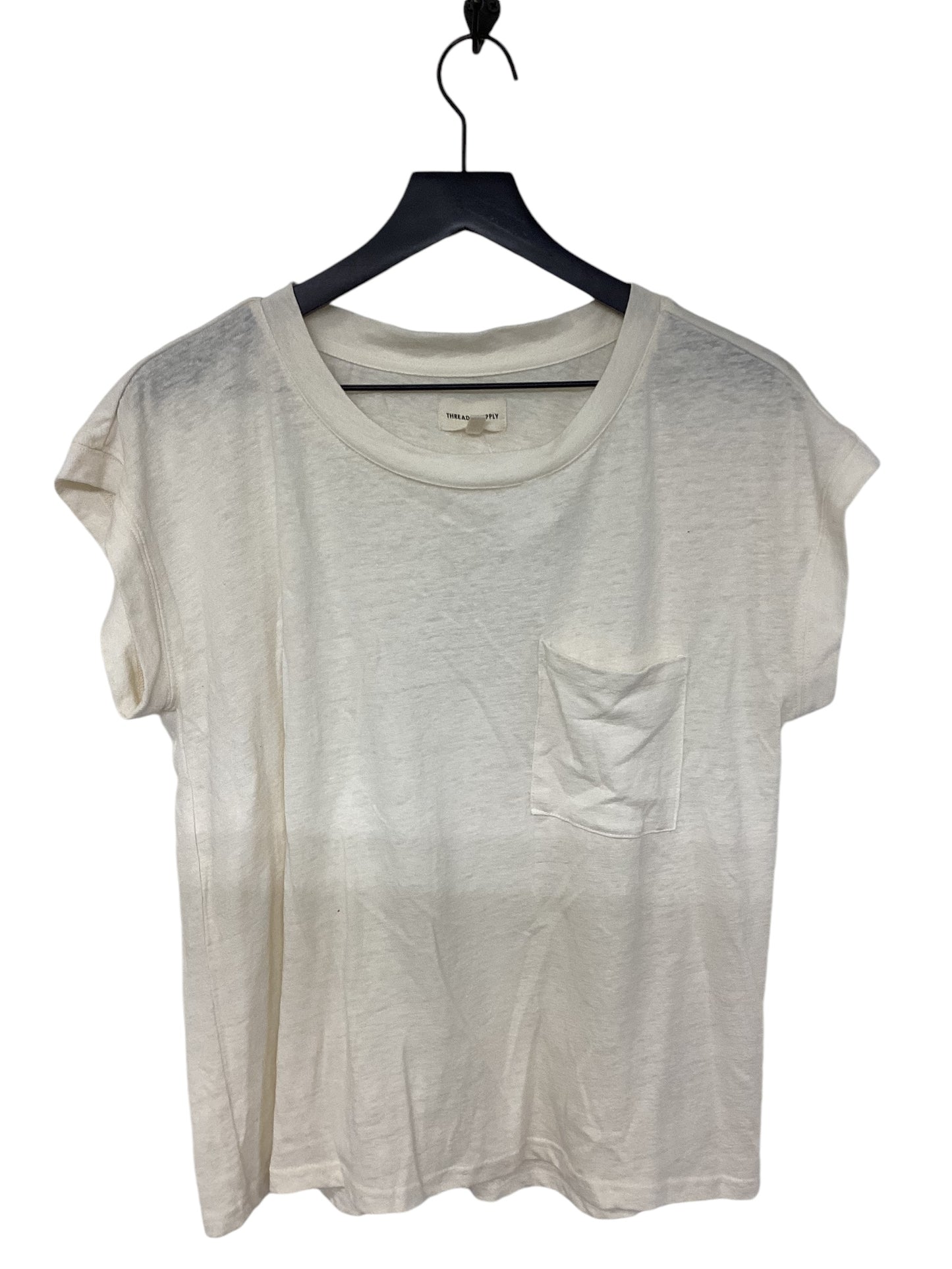 Top Short Sleeve By Thread And Supply In Ivory, Size: M