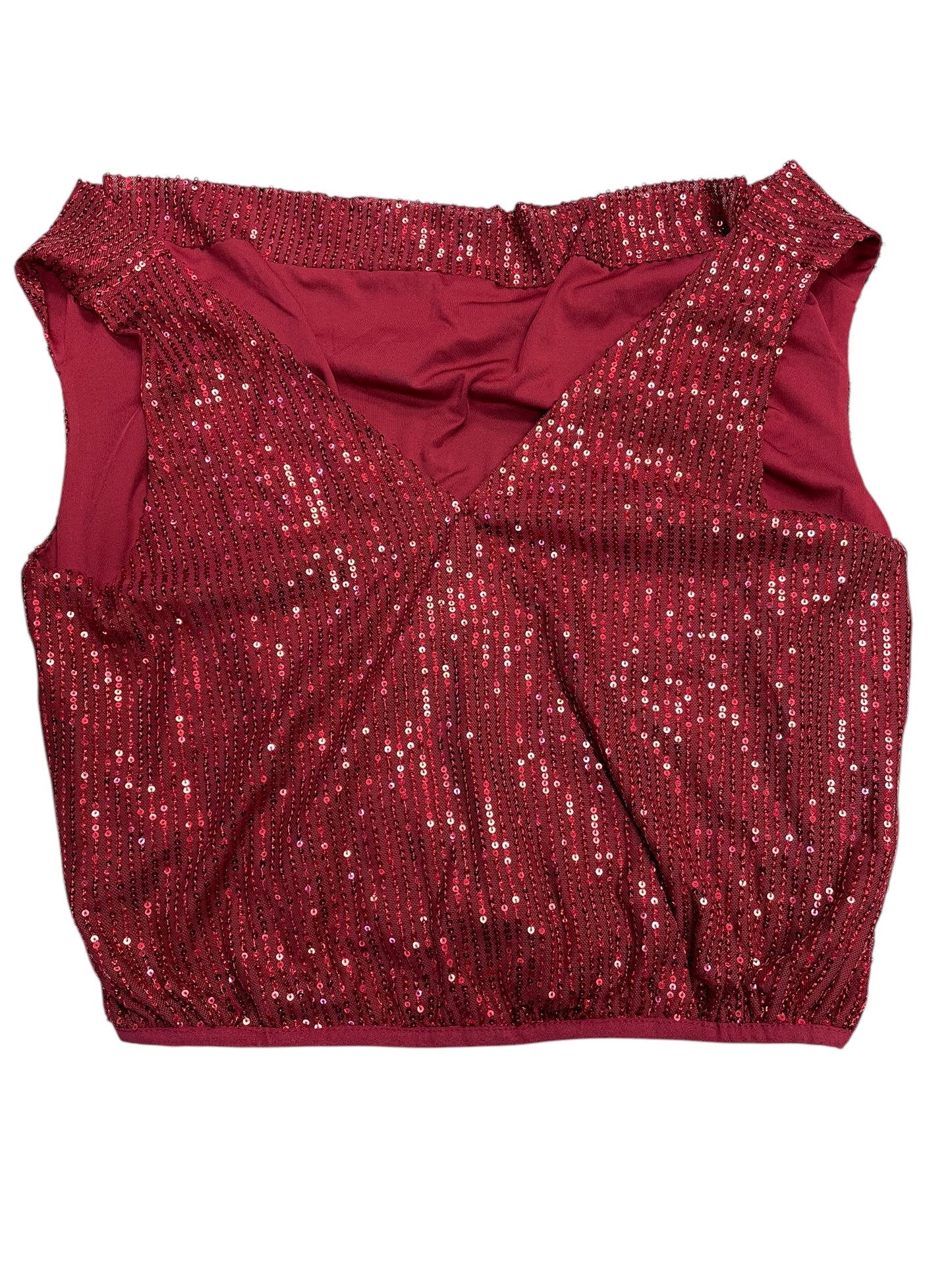 Top Sleeveless By Cmf In Red, Size: L